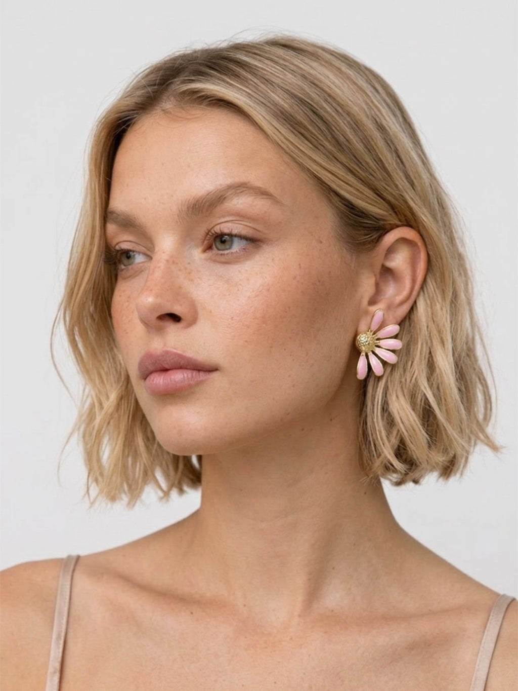 Pink Halo Earring