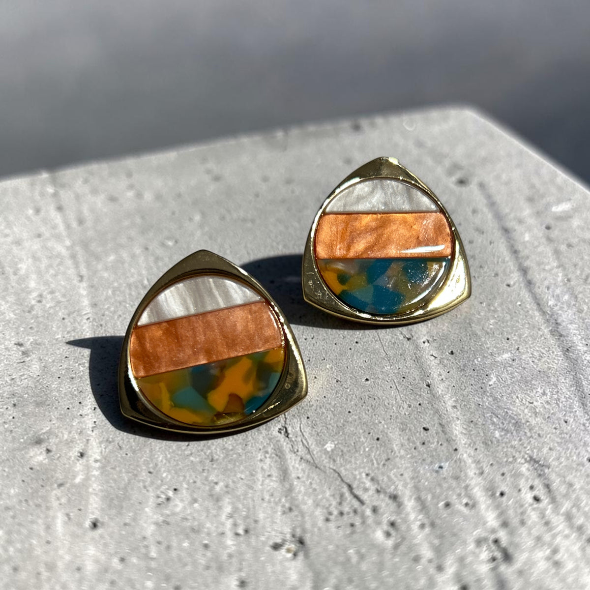 Golden Mosaic Earrings