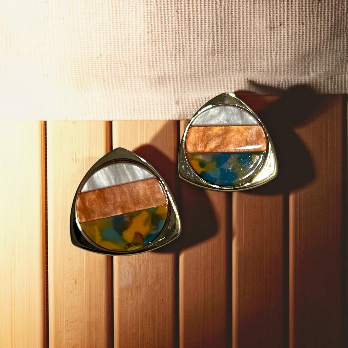 Golden Mosaic Earrings